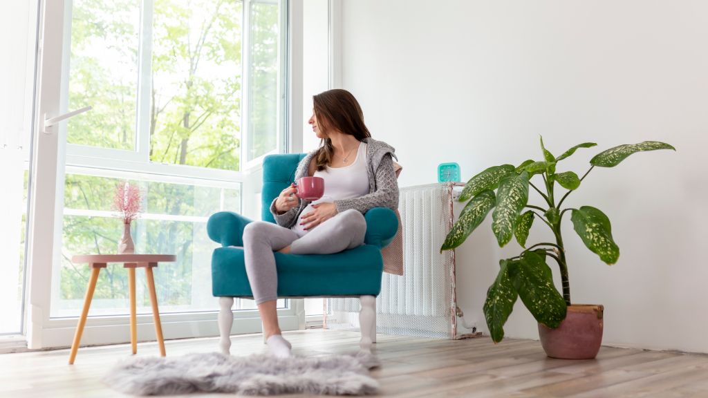 Woman experiencing anxiety and overwhelm during pregnancy