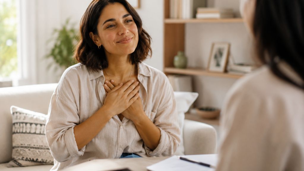 Woman seeking answers for anxiety, fatigue, brain fog, and hormonal symptoms.